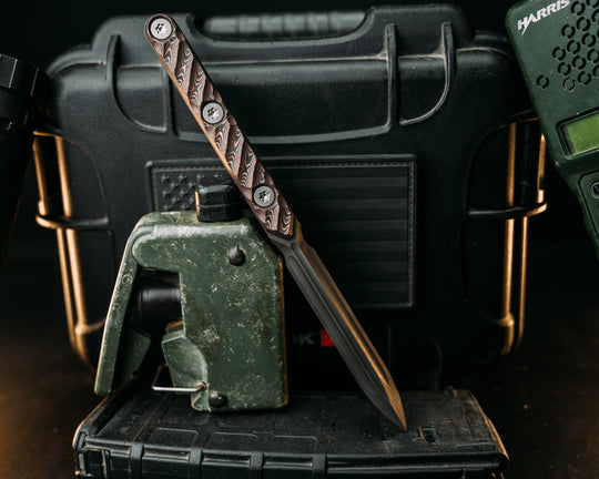 OSS Spike -  Copper Camo Carbon, Ti Torx Bolts, Textured Grip