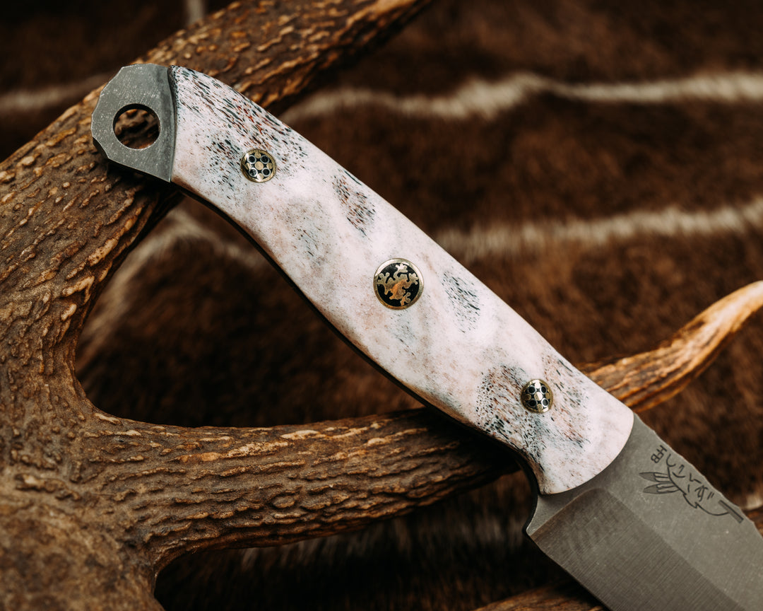 Modified Crow Jr- CO Elk Antler, Mosaic Pins, Textured Grip
