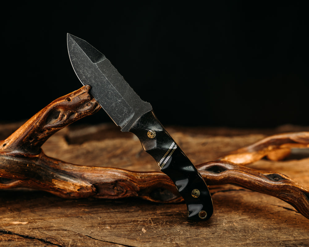 Disaster Cub Gen 3 - Weaved Carbon Fiber, Brass & Black G10 Pin Split, Bison Horn, Mosaic PIns, Brass Lanyard Pin, Textured Grip.