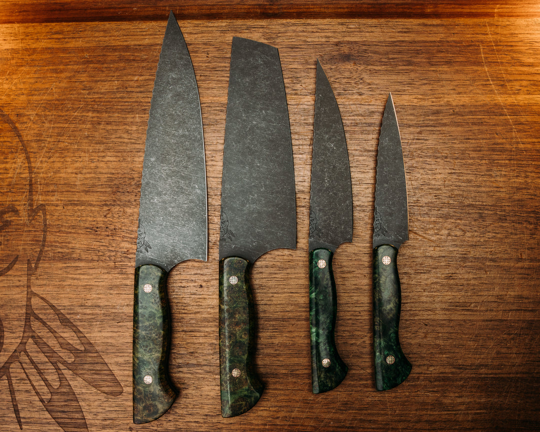 Chef Set - Dyed Maple, Mosaic Pins, Smooth Grip