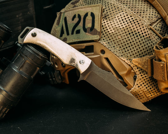 Tosahwi- CO Elk Antler, Mosaic Pins, Textured Grip