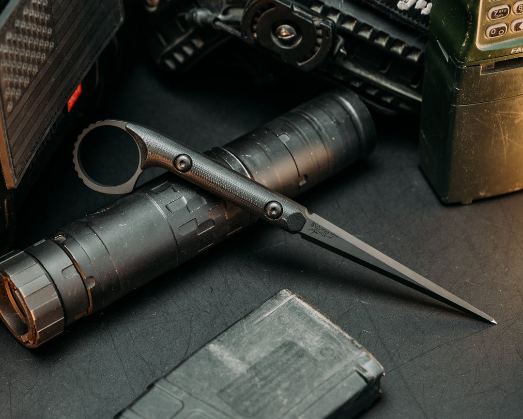 Ring Cardiac Spike- Black G10, Armor Black Cerakote, Allen Bolts, Smooth Grip