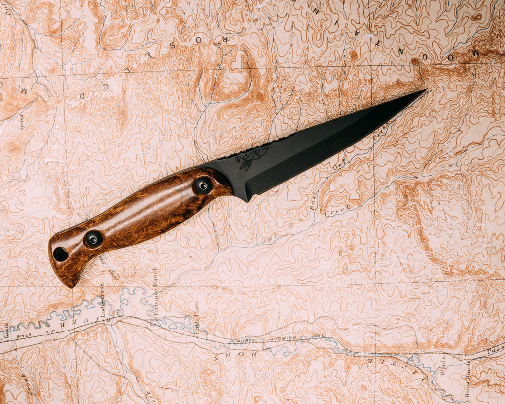 Congressman- Desert Ironwood, Armor Black cerakote, steel allen bolts, smooth grip, closed tang lanyard hole