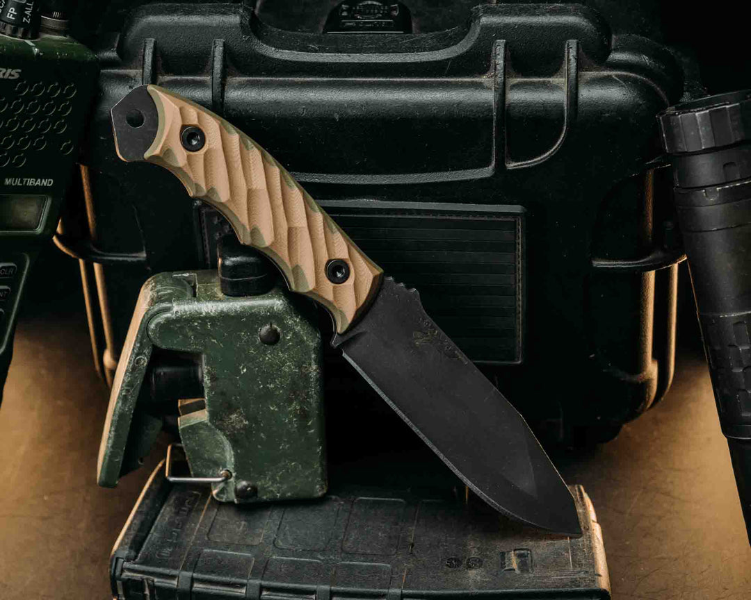 Disaster Breacher- Coyote and OD Green G10, Allen Bolts, Textured Grip