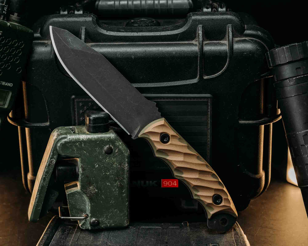 Disaster Breacher- Coyote and OD Green G10, Allen Bolts, Textured Grip