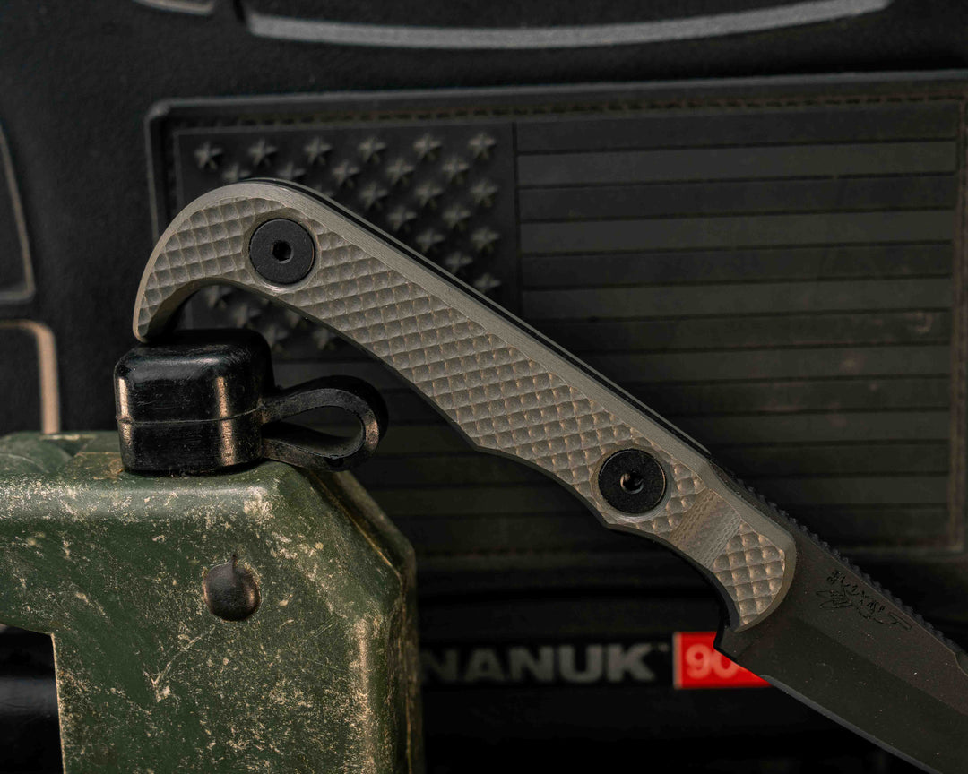 Slenderman- Grey G10, Armor Black Cerakote, Allen Bolts, Textured Grip