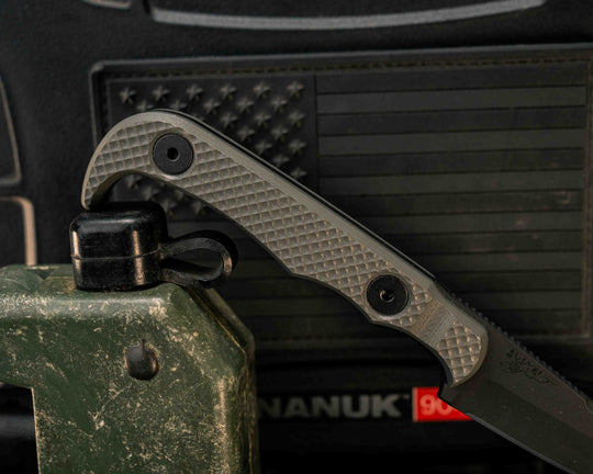 Slenderman- Grey G10, Armor Black Cerakote, Allen Bolts, Textured Grip