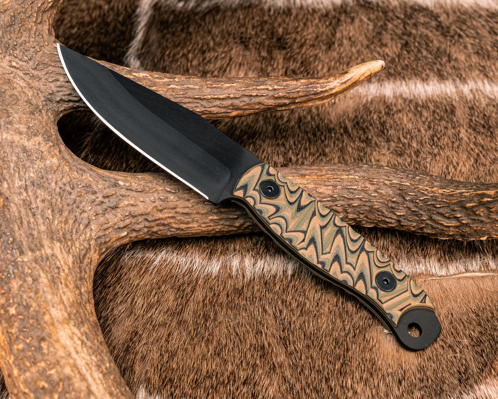 Crow Scalper- Multicam G10, Armor Black Cerakote, Allen Bolts, Textured Grip