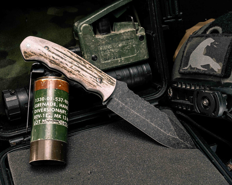Disaster Breacher- Elk Antler, Mosaic Pins, Natural Grip