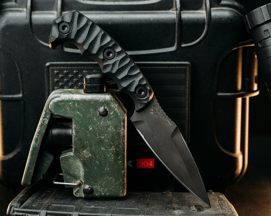 4" HUMINT - Black G10, Allen Bolts, Textured Grip