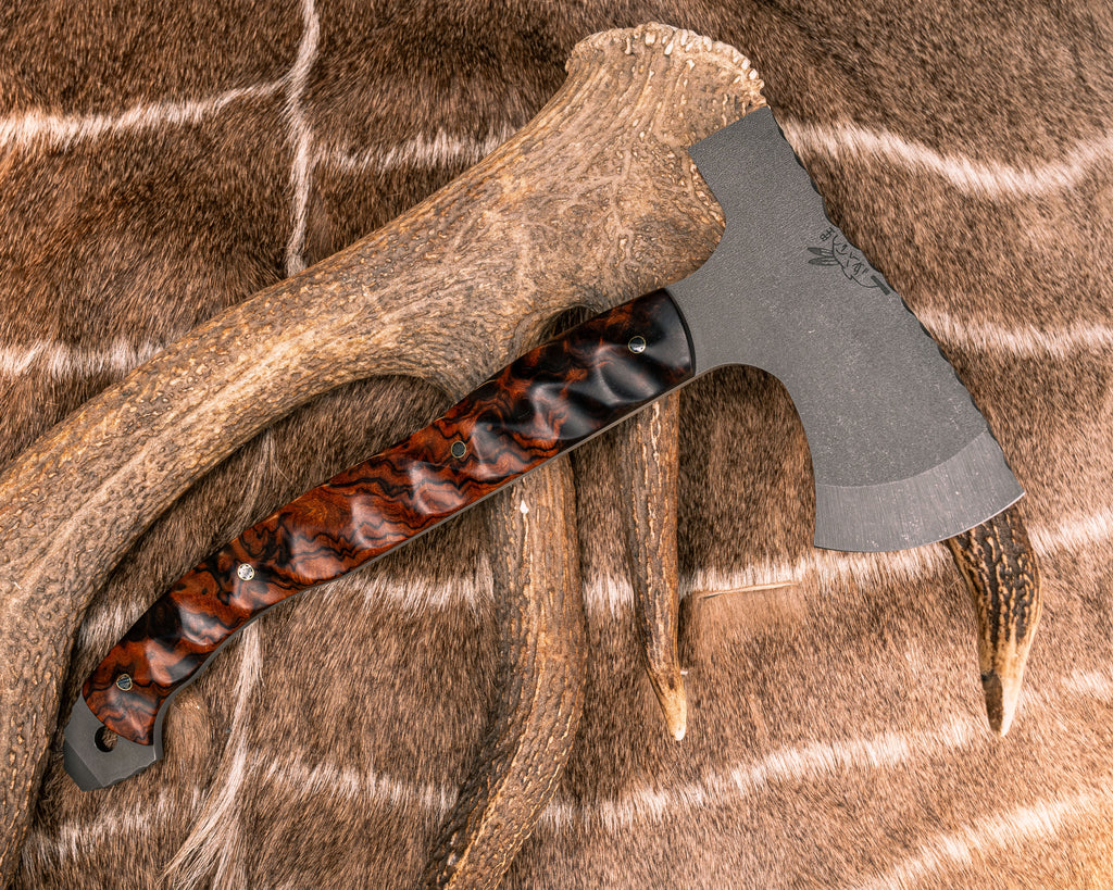 Camp Hatchet- Desert Ironwood, Mosaic Pins, Textured Grip – Half