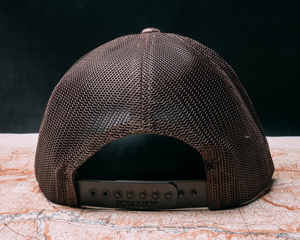 American Flag Duck Camo/Brown snap back