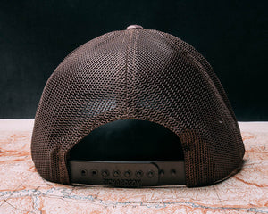 American Flag Duck Camo/Brown snap back
