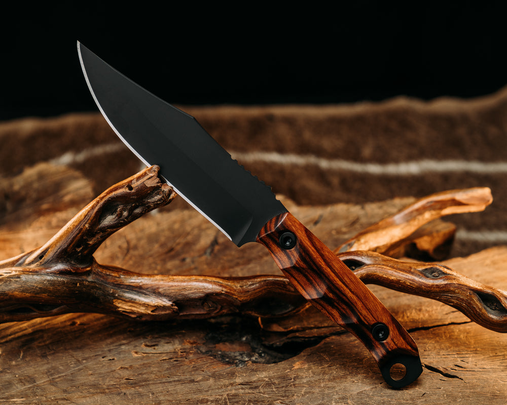 Crow Scout - Desert Ironwood, Armor Black Cerakote, Allen Bolts, Textured Grip