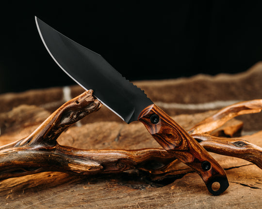 Crow Scout - Desert Ironwood, Armor Black Cerakote, Allen Bolts, Textured Grip