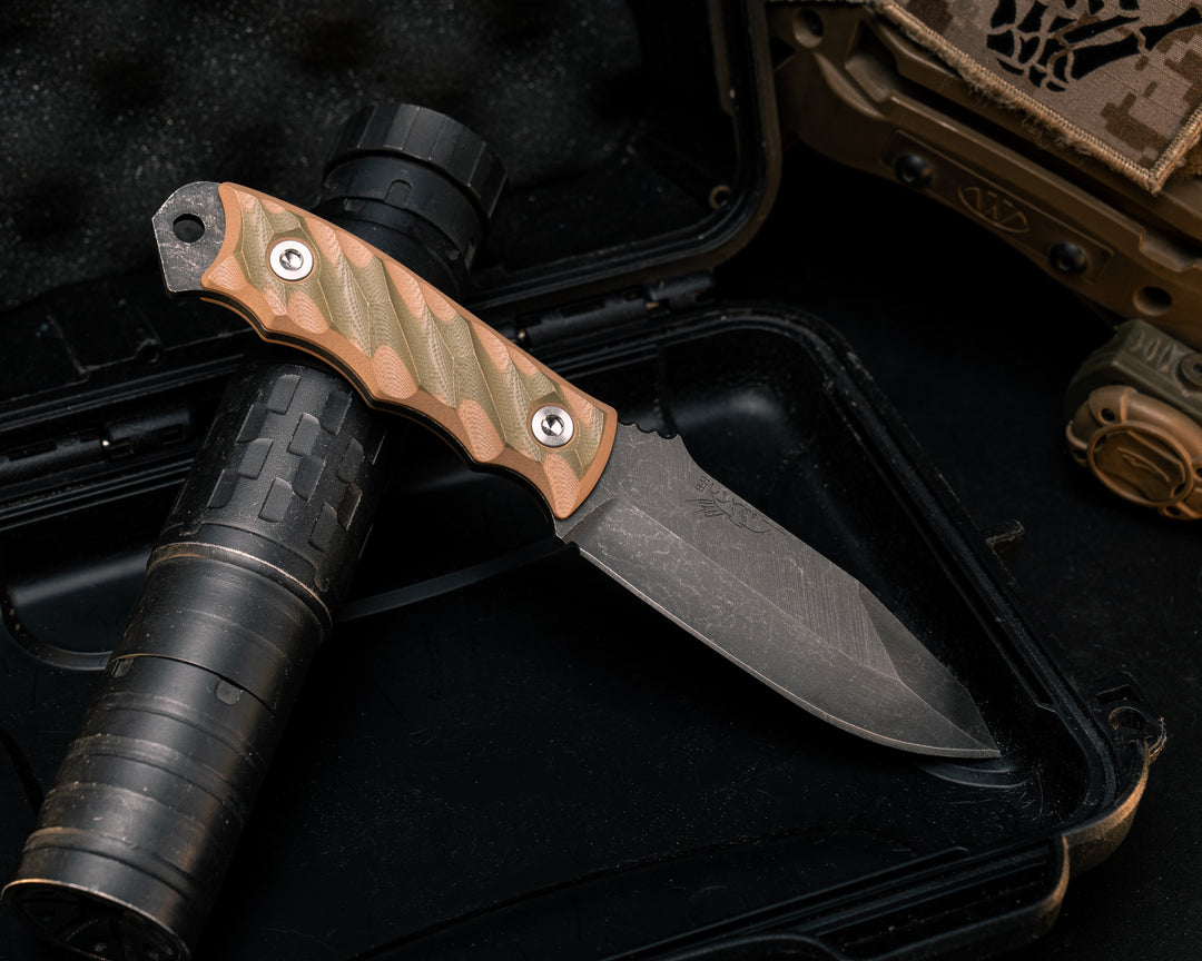 Disaster Jr- OD Green/Coyote G10, Ti Allen Bolts, Textured Grip