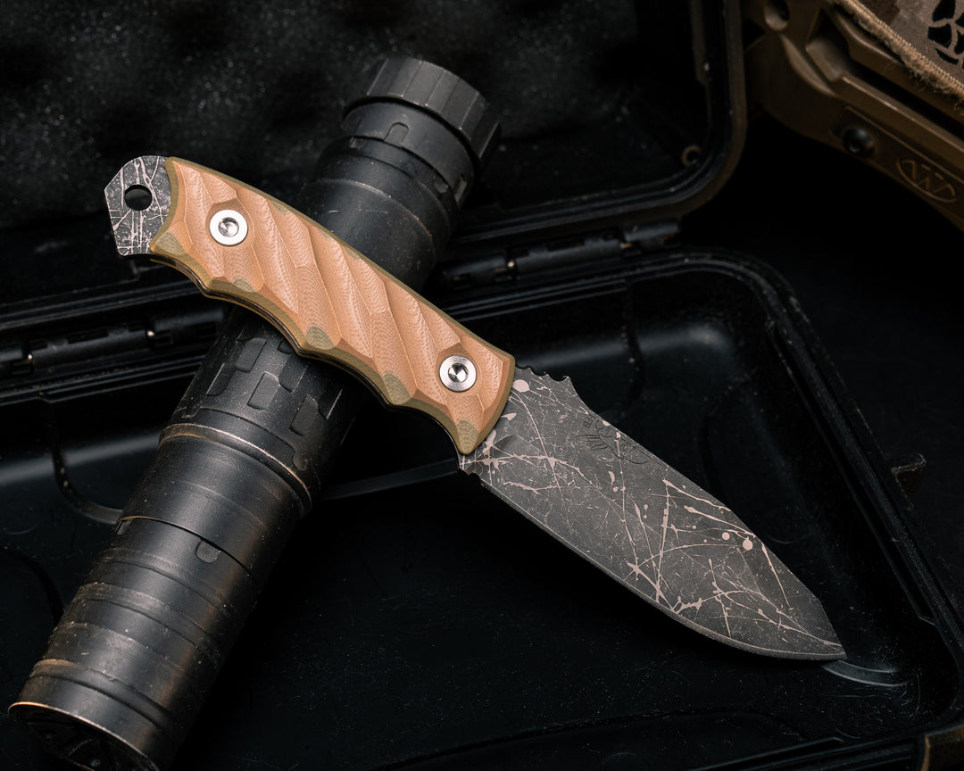 Disaster Jr- OD Green/Coyote G10, Ti Allen Bolts, Textured Grip