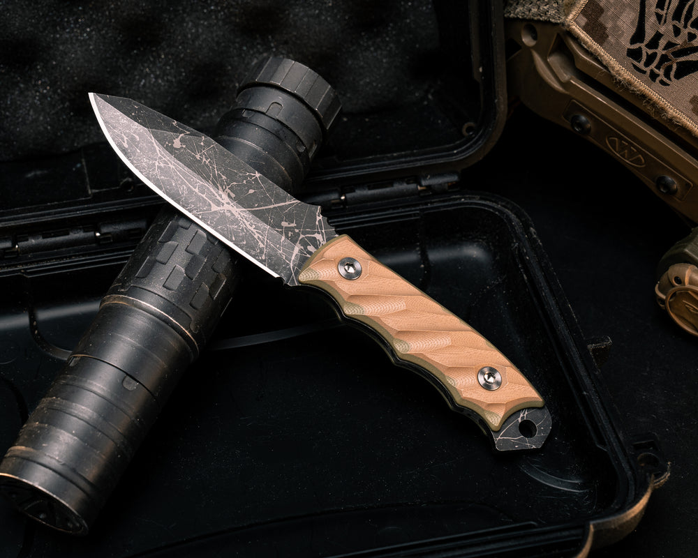 Disaster Jr- OD Green/Coyote G10, Ti Allen Bolts, Textured Grip