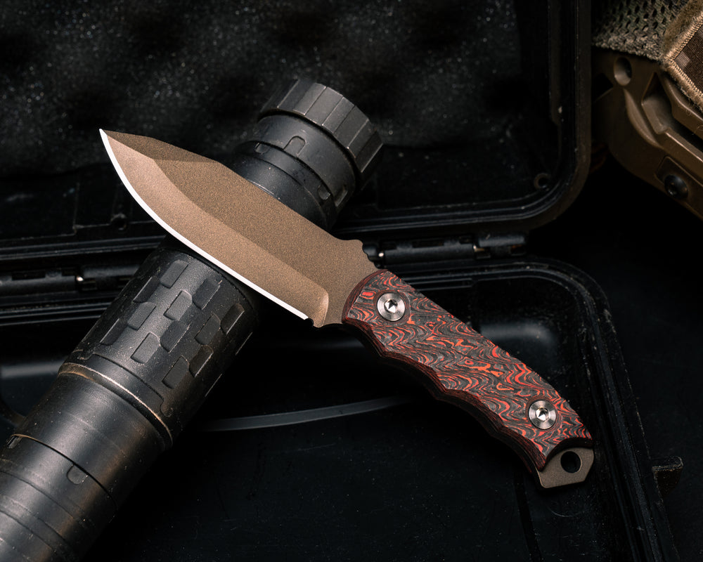 Disaster Cub - Lava Flow FAT Carbon, Midnight Bronze Cerakote, Ti Allen Bolts, Textured Grip