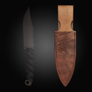Drop leg SHEATH (large), tan leather belt loop carry,