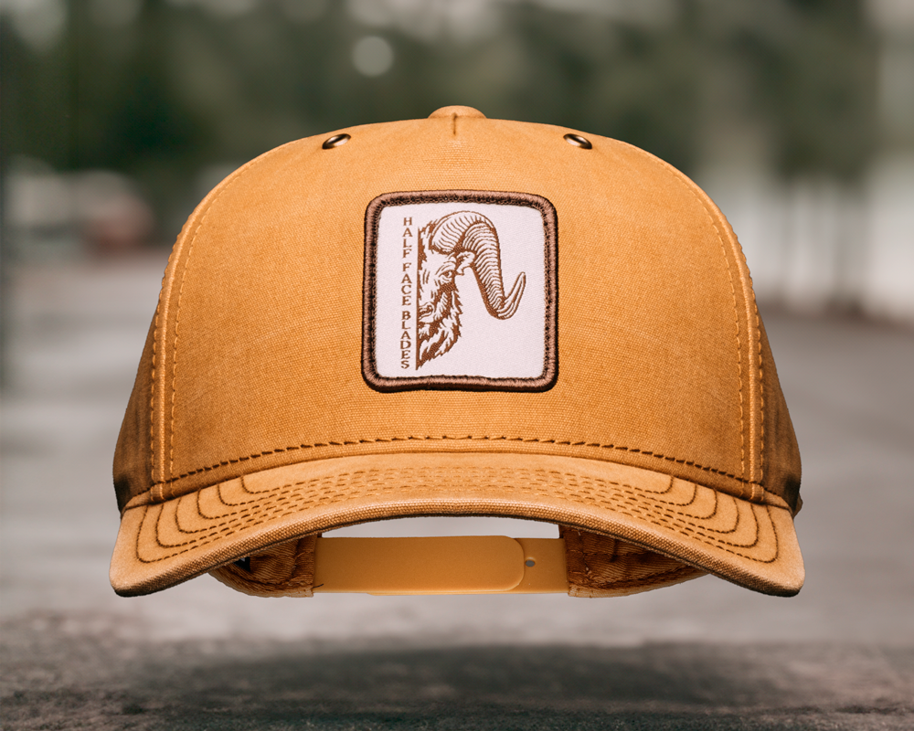 Wheat Rams Head HFB Snapback Hat