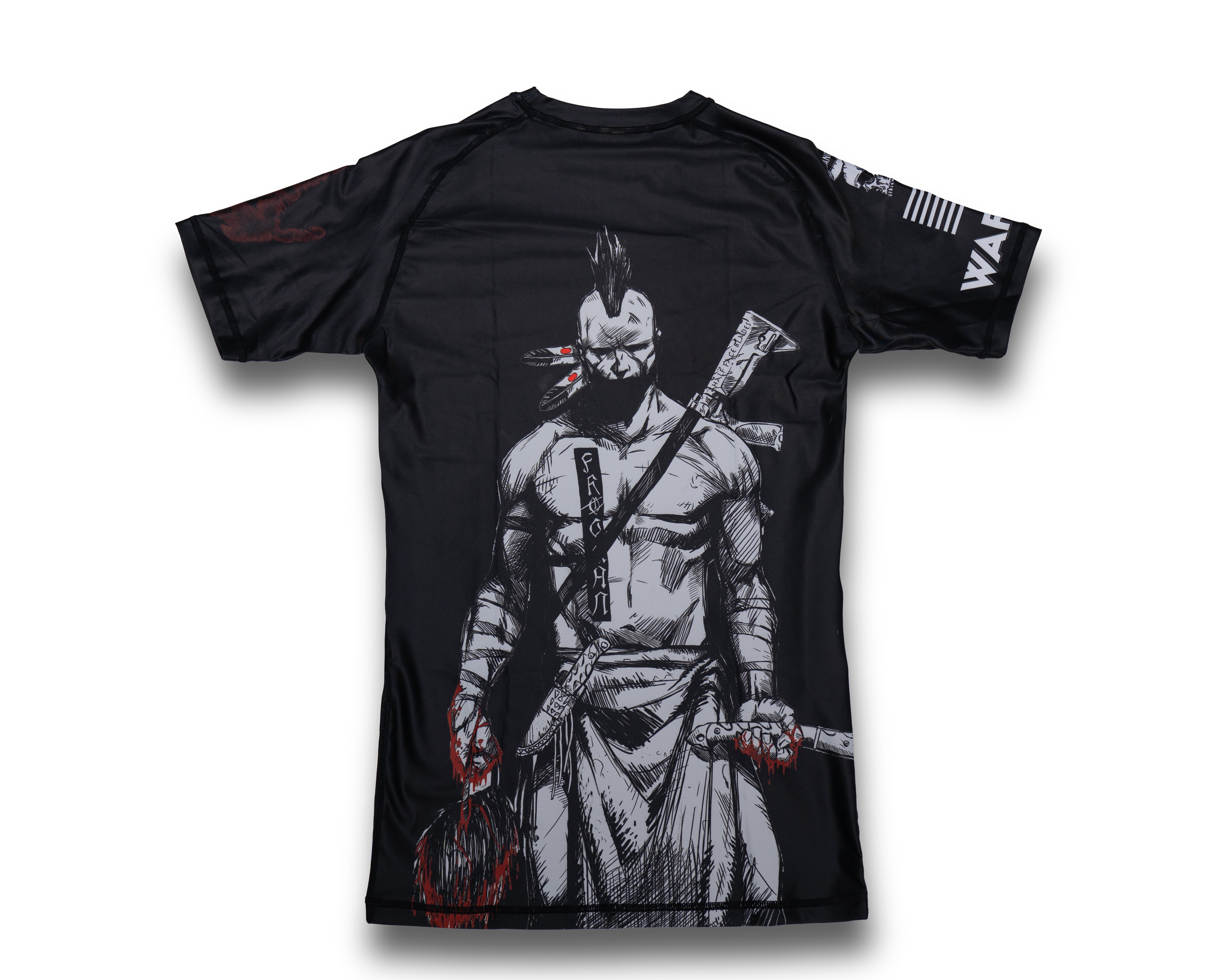 KBD x HFB Rash Guard - Black, Short Sleeve, Warpaw Wine, Canoe