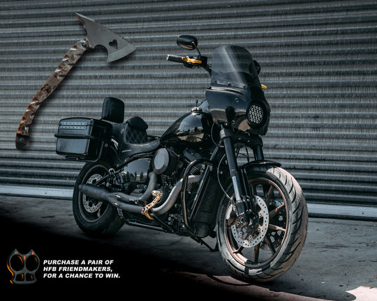 SD Customs 2020 Harley Davidson FXLRS & One-Off XL Bleeding Heart Hawk Giveaway - Half Face Blades Composite Friendmakers