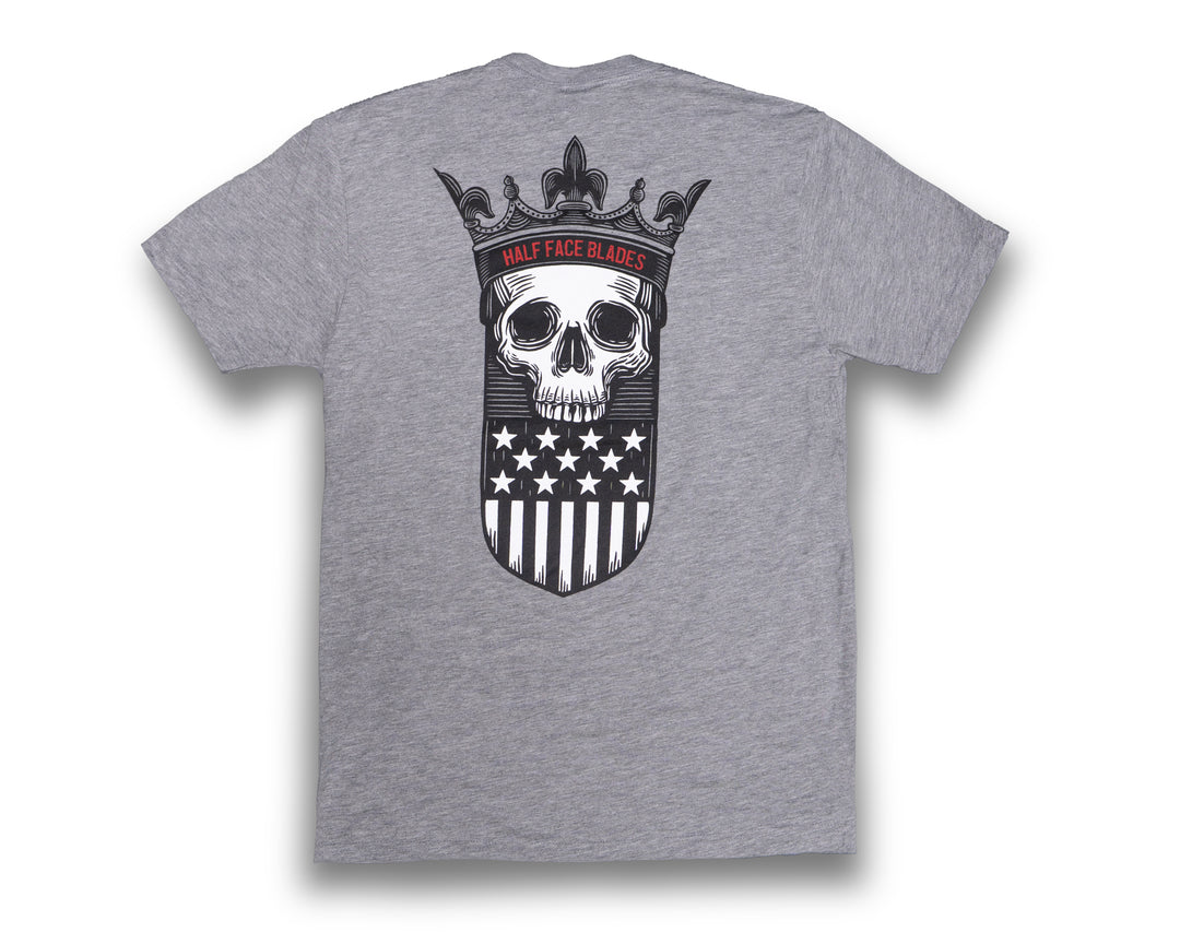 HFB Skull Crest Washed Gray Tee