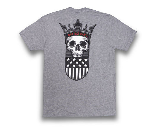 HFB Skull Crest Washed Gray Tee
