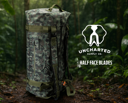 Uncharted Supply Co. x Half Face Blades - The Vault 65L Duffel Bag