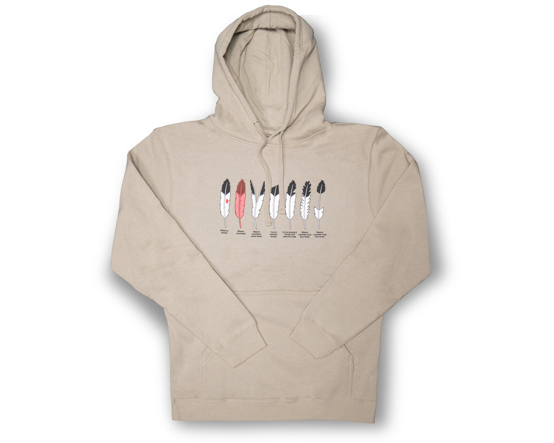 Feathers Of A Warrior Hoodie - Sand Tan