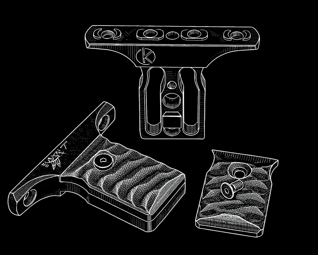 AR Foregrip Frame ONLY - HFB x Kinetic M-LOK FOREGRIP (Multi-Colors Options)
