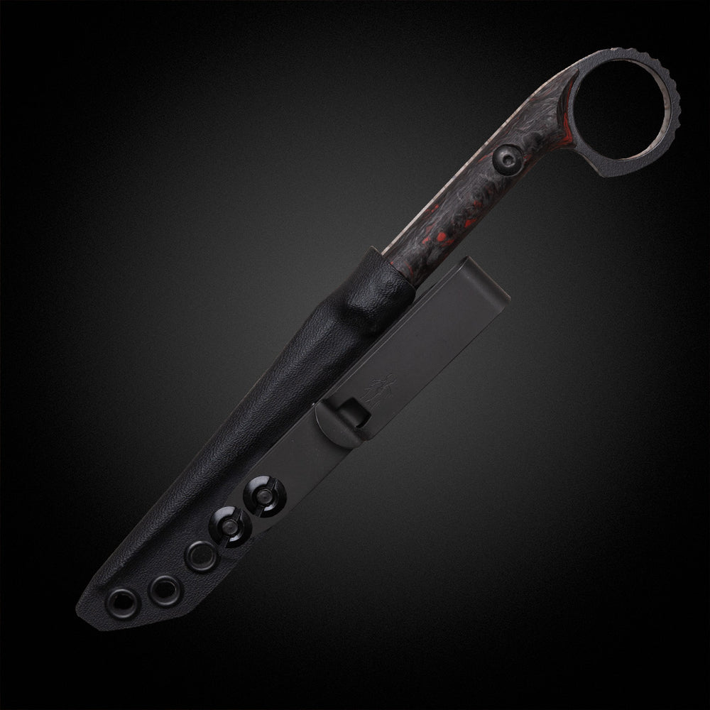Discreet carry belt clip for spikes and kydex sheaths