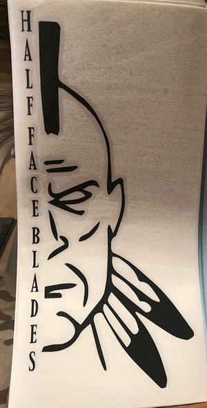 DECALS, Half Face Blades logo