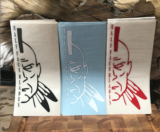 DECALS, Half Face Blades logo